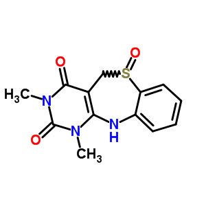 Pyrimido[5,4-c][1,5]benzothiazepine-2,4(1h,3h)-dione,5,11-dihydro-1,3-dimethyl-, 6-oxide Structure,68093-97-0Structure