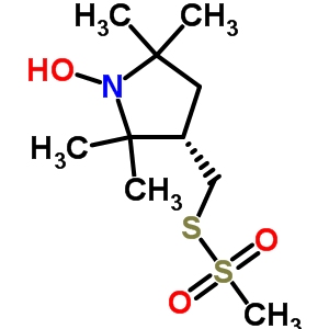 (-)-(1-氧基l-2,2,5,5-四甲基吡咯烷-3-基)甲烷硫代磺酸甲酯結(jié)構(gòu)式_681034-15-1結(jié)構(gòu)式