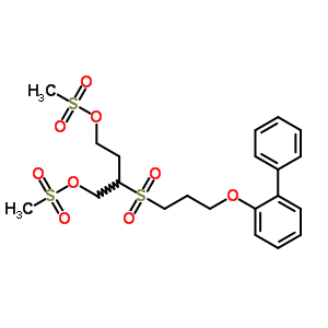 1-[3-[1,4-Bis(methylsulfonyloxy)butan-2-ylsulfonyl]propoxy]-2-phenyl-benzene Structure,68381-74-8Structure