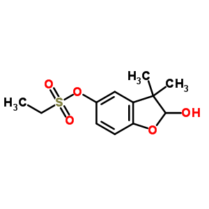 2-Hydroxy-3,3-dimethyl-2,3-dihydro-1-benzofuran-5-yl ethanesulfonate Structure,68505-81-7Structure