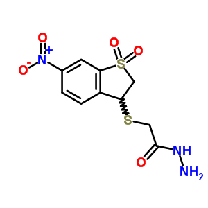 2-[(6-Nitro-1,1-dioxo-2,3-dihydro-1H-1-benzothiophen-3-yl)sulfanyl]acetohydrazide Structure,685120-05-2Structure