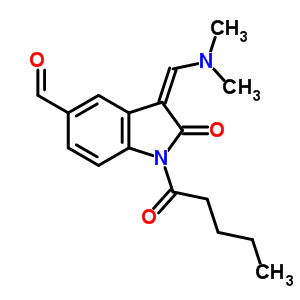 3-((Dimethylamino)methylene)-2-oxo-1-pentanoyl-5-indolinecarbaldehyde Structure,68641-01-0Structure