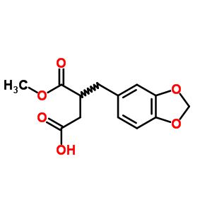 Butanedioic acid,2-(1,3-benzodioxol-5-ylmethyl)-, 1-methyl ester Structure,68658-46-8Structure