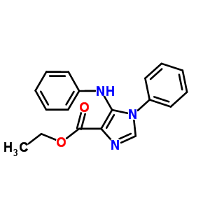 Ethyl1-phenyl-5-phenylaminoimidazole-4-carboxylate Structure,68695-58-9Structure