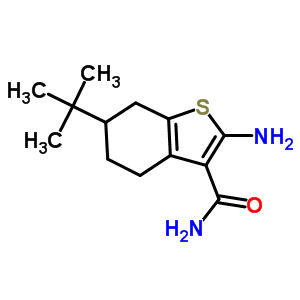 2-Amino-6-tert-butyl-4,5,6,7-Tetrahydro-1-benzothiophene-3-carboxamide Structure,68746-25-8Structure