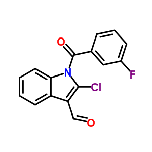 2-Chloro-1-(3-fluorobenzoyl)indole-3-carbaldehyde Structure,68770-79-6Structure