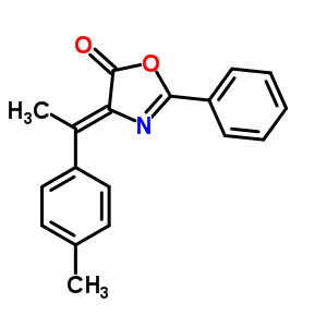 5(4H)-oxazolone,4-[1-(4-methylphenyl)ethylidene]-2-phenyl-, (4z)- Structure,69015-79-8Structure