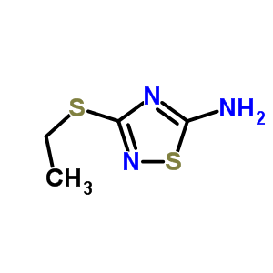 3-(乙基硫代)-1,2,4-噻二唑-5-胺結(jié)構(gòu)式_6913-14-0結(jié)構(gòu)式