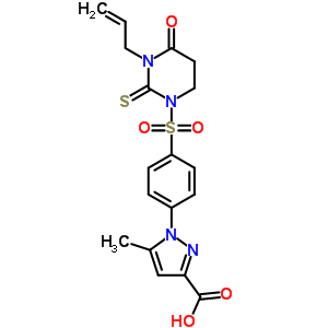 5-甲基-1-[4-[[四氫-4-氧代-3-(2-丙烯-1-基)-2-硫氧代-1(2H)-嘧啶]磺?；鵠苯基]-1H-吡唑-3-羧酸結(jié)構(gòu)式_69181-08-4結(jié)構(gòu)式