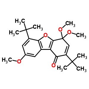 1(4H)-dibenzofuranone,2,6-bis(1,1-dimethylethyl)-4,4,8-trimethoxy- Structure,69217-01-2Structure