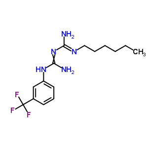 2-(N-hexylcarbamimidoyl)-1-[3-(trifluoromethyl)phenyl]guanidine Structure,69232-10-6Structure