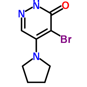 4-Bromo-5-(1-pyrrolidinyl)-3(2h)-pyridazinone Structure,692749-93-2Structure