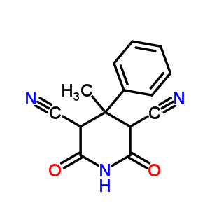 4-Methyl-2,6-dioxo-4-phenyl-3,5-piperidinedicarbonitrile Structure,6936-95-4Structure