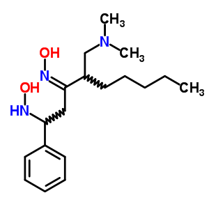 N-[(3z)-4-(dimethylaminomethyl)-3-hydroxyimino-1-phenyl-nonyl]hydroxylamine Structure,69361-82-6Structure