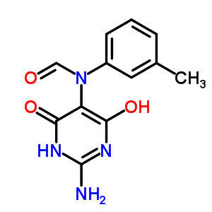 Formamide,n-(2-amino-1,6-dihydro-4-hydroxy-6-oxo-5-pyrimidinyl)-n-(3-methylphenyl)- Structure,6939-53-3Structure