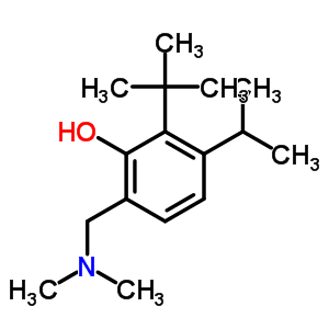 6-(Dimethylaminomethyl)-3-propan-2-yl-2-tert-butyl-phenolStructure,6941-99-7Structure 6-(Dimethylaminomethyl)-3-propan-2-yl-2-tert-butyl-phenol Structure,6941-99-7Structure