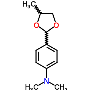 Benzenamine,n,n-dimethyl-4-(4-methyl-1,3-dioxolan-2-yl)- Structure,6946-37-8Structure