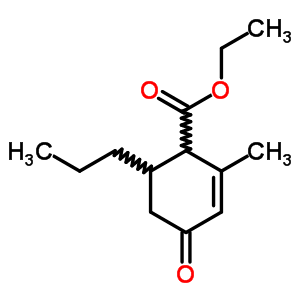 2-Cyclohexene-1-carboxylicacid, 2-methyl-4-oxo-6-propyl-, ethyl ester Structure,6946-59-4Structure