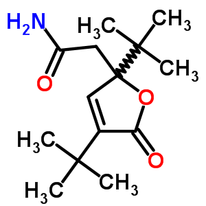 2,4-雙(1,1-二甲基乙基)-2,5-二氫-5-氧代-2-呋喃乙酰胺結(jié)構(gòu)式_69577-11-3結(jié)構(gòu)式