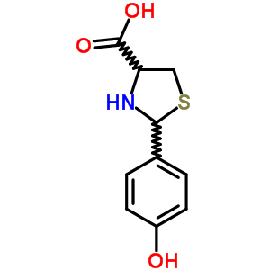 2-(4-Hydroxy-phenyl)-thiazolidine-4-carboxylic acid Structure,69588-11-0Structure