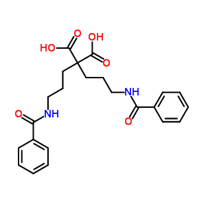 Propanedioic acid,2,2-bis[3-(benzoylamino)propyl]- Structure,6962-65-8Structure