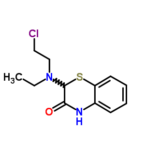 2H-1,4-benzothiazin-3(4h)-one,2-[(2-chloroethyl)ethylamino]- Structure,6962-70-5Structure