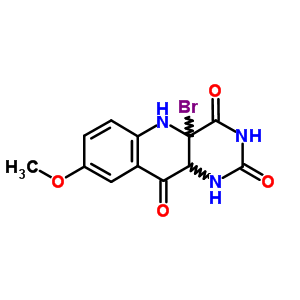 Pyrimido[5,4-b]quinoline-2,4,10(3h)-trione,4a-bromo-1,4a,5,10a-tetrahydro-8-methoxy- Structure,6964-59-6Structure