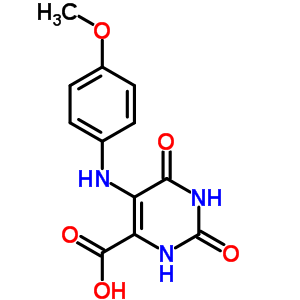 5-[(4-Methoxyphenyl)amino]-2,6-dioxo-3h-pyrimidine-4-carboxylic acid Structure,6964-60-9Structure