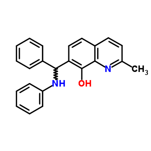 2-甲基-7-[苯基(苯基氨基)甲基]-8-羥基喹啉結(jié)構(gòu)式_6964-62-1結(jié)構(gòu)式