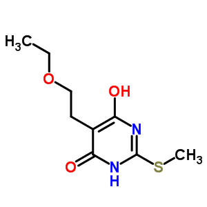 4(3H)-pyrimidinone,5-(2-ethoxyethyl)-6-hydroxy-2-(methylthio)- Structure,6964-71-2Structure