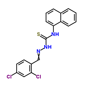 Hydrazinecarbothioamide,2-[(2,4-dichlorophenyl)methylene]-n-1-naphthalenyl- Structure,6964-82-5Structure