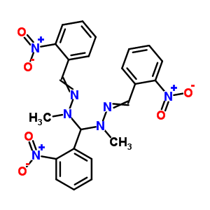 N,n-dimethyl-1-(2-nitrophenyl)-n,n-bis[(2-nitrophenyl)methylideneamino]methanediamine Structure,6971-96-6Structure