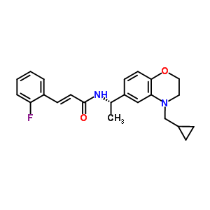 (S)-n-[1-(4-cyclopropylmethyl-3,4-dihydro-2h-benzo[1,4]oxazin-6-yl)-ethyl]-3-(2-fluoro-phenyl)acrylamide Structure,697287-41-5Structure