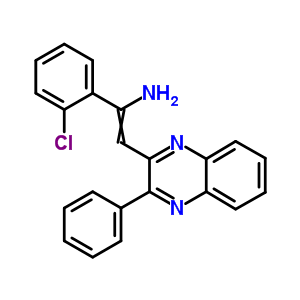 Benzenemethanamine,2-chloro-a-[(3-phenyl-2-quinoxalinyl)methylene]- Structure,69737-11-7Structure