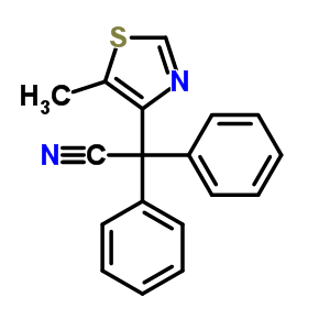 4-Thiazoleacetonitrile,5-methyl-a,a-diphenyl- Structure,6974-52-3Structure