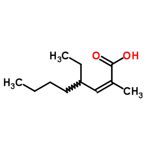 (2E)-4-ethyl-2-methyl-2-octenoic acid Structure,6975-97-9Structure