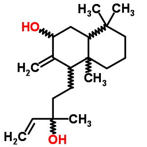 1-Naphthalenepropanol, a-ethenyldecahydro-3-hydroxy-a,5,5,8a-tetramethyl-2-methylene- Structure,69782-87-2Structure