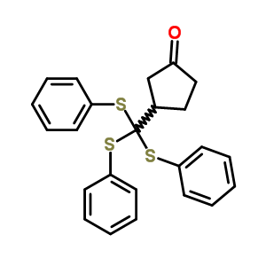 Cyclopentanone,3-[tris(phenylthio)methyl]- Structure,69814-17-1Structure