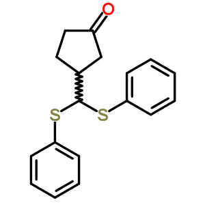 Cyclopentanone,3-[bis(phenylthio)methyl]- Structure,69814-22-8Structure