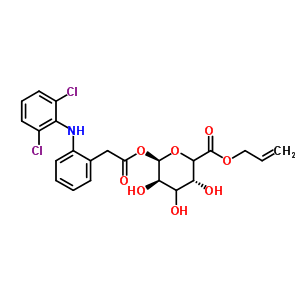 Diclofenac acyl-beta-d-glucuronide allyl ester Structure,698358-10-0Structure