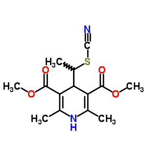 Dimethyl 2,6-dimethyl-4-(1-thiocyanatoethyl)-1,4-dihydropyridine-3,5-dicarboxylate Structure,69891-54-9Structure