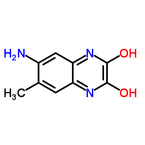 (9ci)-6-氨基-1,4-二氫-7-甲基-2,3-喹噁啉二酮結(jié)構(gòu)式_69904-14-9結(jié)構(gòu)式