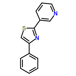 Pyridine, 3-(4-phenyl-2-thiazolyl)- Structure,70031-86-6Structure