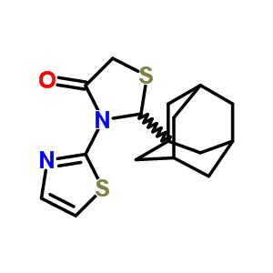 4-Thiazolidinone,3-(2-thiazolyl)-2-tricyclo[3.3.1.13,7]dec-1-yl- Structure,70218-64-3Structure