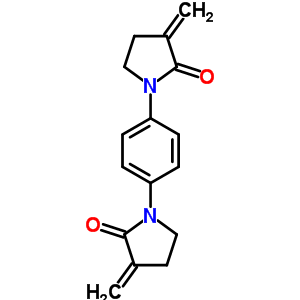 3-Methylidene-1-[4-(3-methylidene-2-oxo-pyrrolidin-1-yl)phenyl]pyrrolidin-2-one Structure,70259-57-3Structure