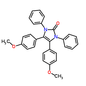 4,5-Bis(4-methoxyphenyl)-1,3-diphenyl-imidazol-2-one Structure,70266-19-2Structure