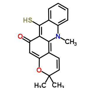 6-Hydroxy-3,3,12-trimethyl-3,12-dihydro-7h-pyrano[2,3-c]acridine-7-thione Structure,70509-94-3Structure