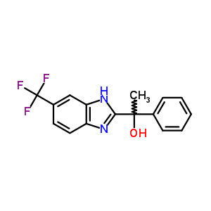 1H-benzimidazole-2-methanol,a-methyl-a-phenyl-6-(trifluoromethyl)- Structure,7051-27-6Structure