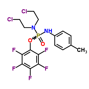 N-[bis(2-chloroethyl)amino-(2,3,4,5,6-pentafluorophenoxy)phosphoryl]-4-methyl-aniline Structure,70539-70-7Structure