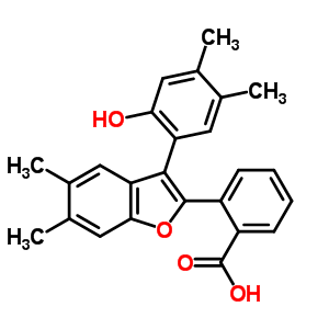 Benzoic acid,2-[3-(2-hydroxy-4,5-dimethylphenyl)-5,6-dimethyl-2-benzofuranyl]- Structure,70731-13-4Structure